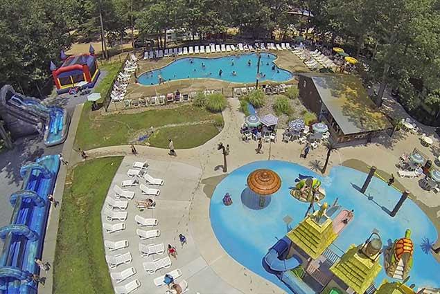 The pool and splash park at Jellystone Park will keep you coming back for more fun!