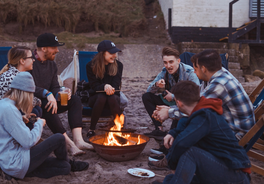 People Around Campfire